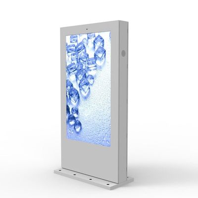 4K LCDの広告の表示防水屋外のデジタル トーテムの床の立場