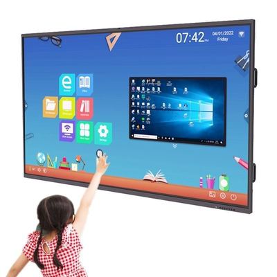 教育用 86 インチ 4K UHD インタラクティブ フラット パネル マルチ タッチ スクリーン Android 12 OS